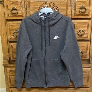 Nike Full Zip Hoodie Jacket Gray Men’s Size Medium